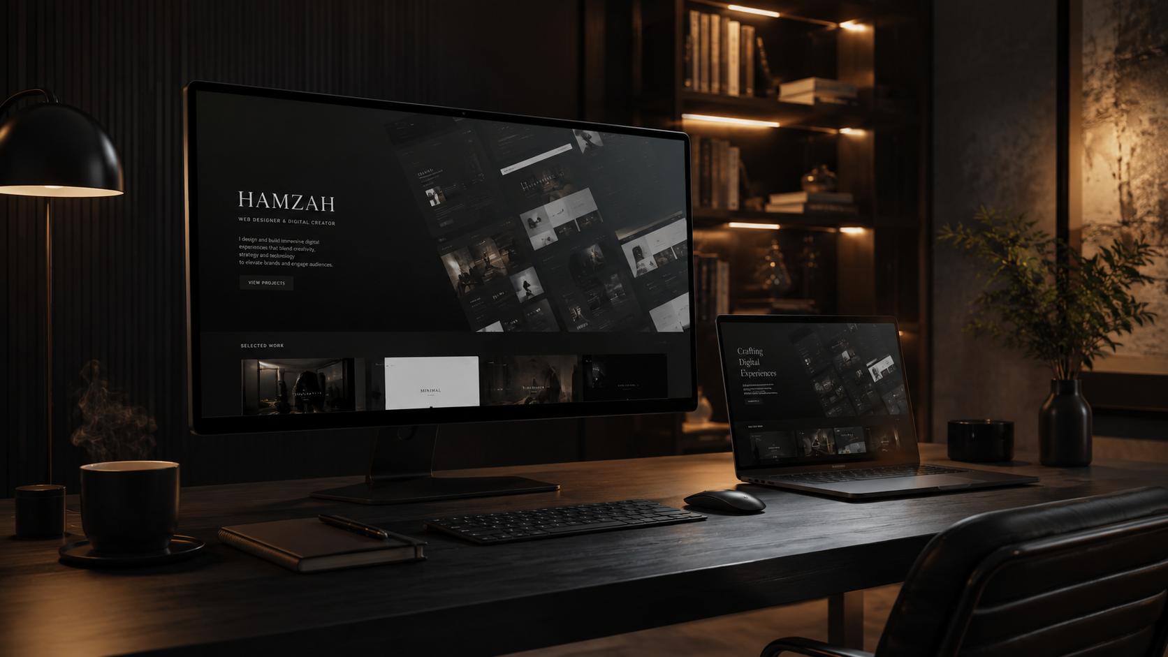 Premium Hamzah workspace background